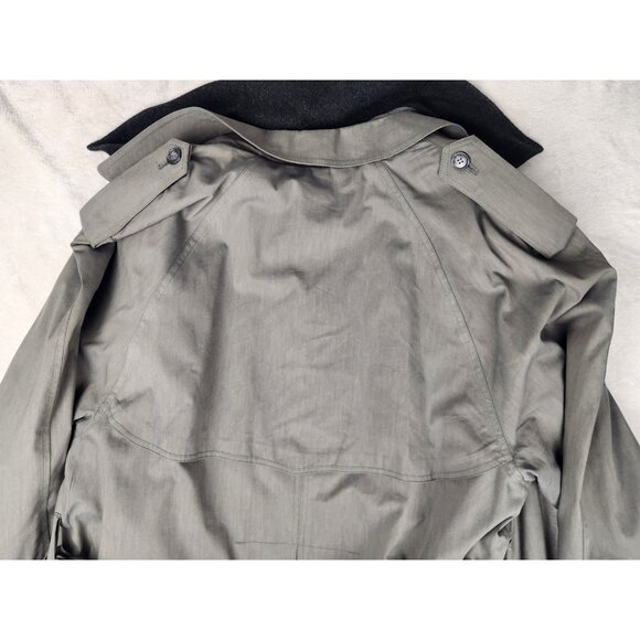 Men’s London Fog Double Breasted Trench-Coat 42 Reg Gray w Zip Out Lining - Picture 13 of 16